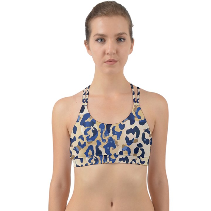 Leopard skin  Back Web Sports Bra