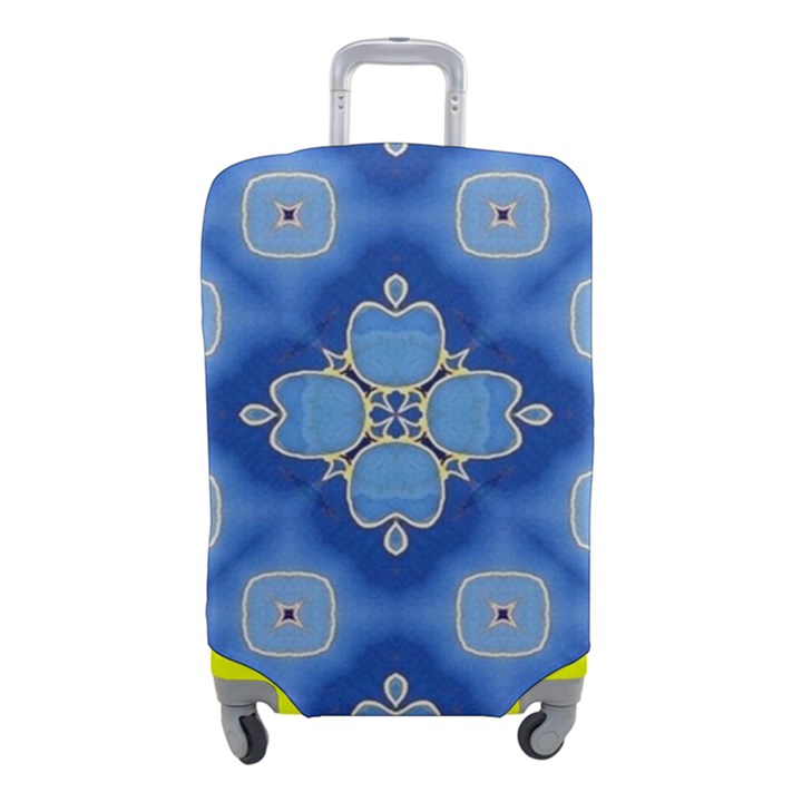 Ornate blue Luggage Cover (Small)