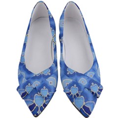 Ornate Blue Women s Bow Heels by Dazzleway