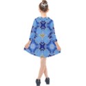 Blue ornate Kids  Quarter Sleeve Shirt Dress View2