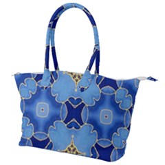 Blue Ornate Canvas Shoulder Bag by Dazzleway