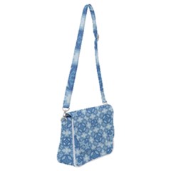 Blue Pattern Shoulder Bag With Back Zipper by Dazzleway