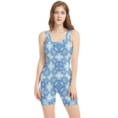 Blue Pattern Women s Wrestling Singlet by Dazzleway