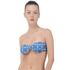 Blue Pattern Classic Bandeau Bikini Top  by Dazzleway