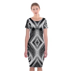 Black And White Classic Short Sleeve Midi Dress by Dazzleway