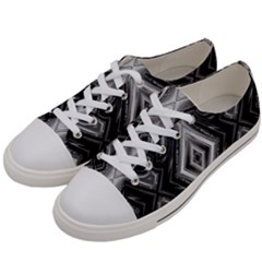 Black And White Women s Low Top Canvas Sneakers by Dazzleway