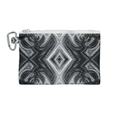 Black And White Canvas Cosmetic Bag (medium)