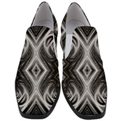 Black And White Women Slip On Heel Loafers by Dazzleway