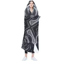 Black And White Wearable Blanket by Dazzleway