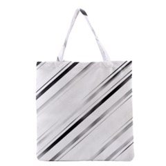 High Contrast Minimalist Black And White Modern Abstract Linear Geometric Style Design Grocery Tote Bag