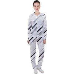 High Contrast Minimalist Black And White Modern Abstract Linear Geometric Style Design Casual Jacket And Pants Set by dflcprintsclothing