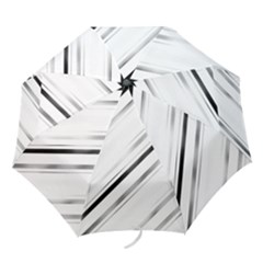 High Contrast Minimalist Black And White Modern Abstract Linear Geometric Style Design Folding Umbrellas