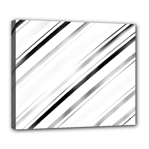 High Contrast Minimalist Black And White Modern Abstract Linear Geometric Style Design Deluxe Canvas 24  X 20  (stretched) by dflcprintsclothing