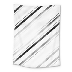 High Contrast Minimalist Black And White Modern Abstract Linear Geometric Style Design Medium Tapestry by dflcprintsclothing