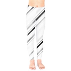 High Contrast Minimalist Black And White Modern Abstract Linear Geometric Style Design Kids  Leggings