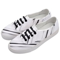 High Contrast Minimalist Black And White Modern Abstract Linear Geometric Style Design Women s Classic Low Top Sneakers by dflcprintsclothing