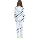 High contrast minimalist black and white modern abstract linear geometric style design Kids  Tracksuit View2