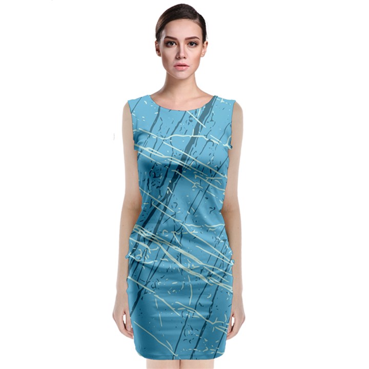 Blue Atoll, Ocean Depths & Bay Classic Sleeveless Midi Dress