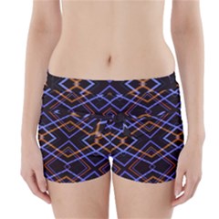 Intersecting Diamonds Motif Print Pattern Boyleg Bikini Wrap Bottoms by dflcprintsclothing