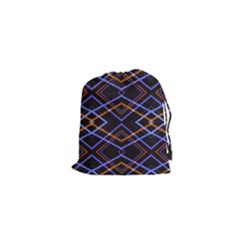 Intersecting Diamonds Motif Print Pattern Drawstring Pouch (xs) by dflcprintsclothing