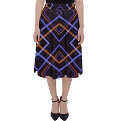 Intersecting Diamonds Motif Print Pattern Classic Midi Skirt by dflcprintsclothing