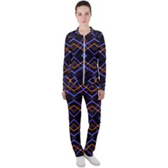 Intersecting Diamonds Motif Print Pattern Casual Jacket And Pants Set by dflcprintsclothing