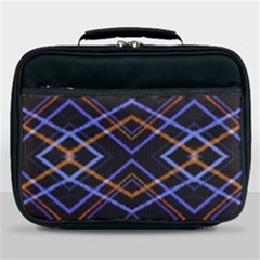 Intersecting Diamonds Motif Print Pattern Lunch Bag