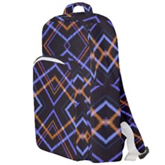 Intersecting Diamonds Motif Print Pattern Double Compartment Backpack by dflcprintsclothing