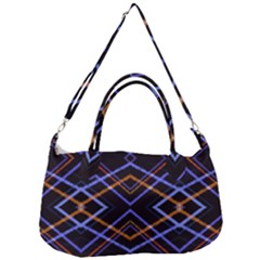 Intersecting Diamonds Motif Print Pattern Removal Strap Handbag