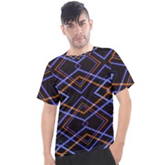 Intersecting Diamonds Motif Print Pattern Men s Sport Top by dflcprintsclothing