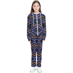 Intersecting Diamonds Motif Print Pattern Kids  Tracksuit by dflcprintsclothing