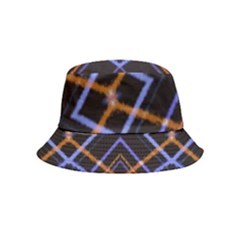 Intersecting Diamonds Motif Print Pattern Inside Out Bucket Hat (kids) by dflcprintsclothing