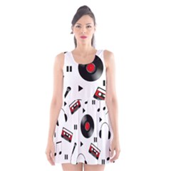 Music Life Scoop Neck Skater Dress by Valentinaart