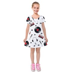 Music Life Kids  Short Sleeve Velvet Dress