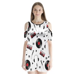 Music Life Shoulder Cutout Velvet One Piece by Valentinaart