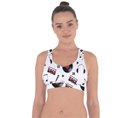 Music Life Cross String Back Sports Bra by Valentinaart