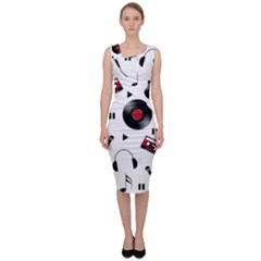 Music Life Sleeveless Pencil Dress by Valentinaart