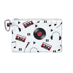 Music Life Canvas Cosmetic Bag (medium) by Valentinaart