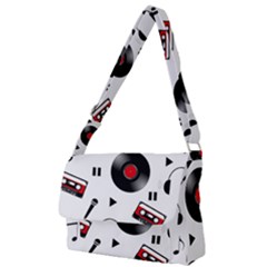 Music Life Full Print Messenger Bag (s) by Valentinaart