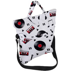 Music Life Fold Over Handle Tote Bag by Valentinaart