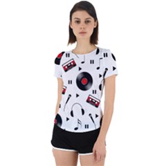 Music Life Back Cut Out Sport Tee by Valentinaart