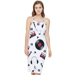 Music Life Bodycon Cross Back Summer Dress by Valentinaart