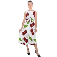 Fruit Life Midi Tie-back Chiffon Dress