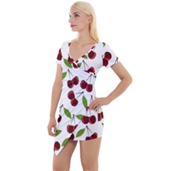 Fruit Life Short Sleeve Asymmetric Mini Dress