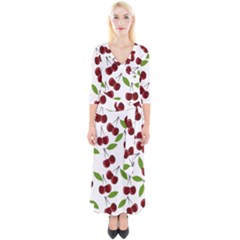 Fruit Life Quarter Sleeve Wrap Maxi Dress