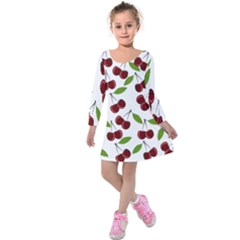 Fruit Life Kids  Long Sleeve Velvet Dress