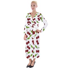 Fruit Life Velvet Maxi Wrap Dress