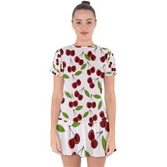 Fruit Life Drop Hem Mini Chiffon Dress