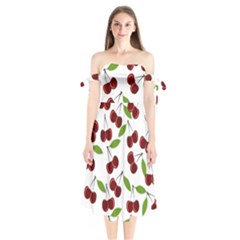 Fruit Life Shoulder Tie Bardot Midi Dress by Valentinaart