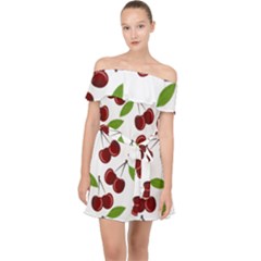 Fruit Life Off Shoulder Chiffon Dress by Valentinaart